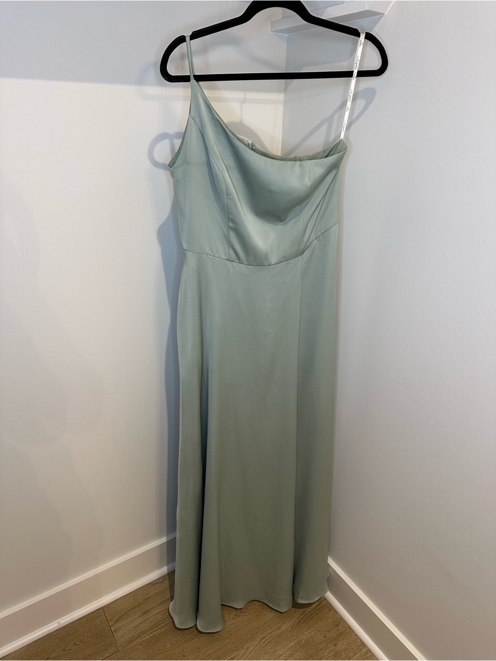 Satin Cowl Neck Maxi Dress in Light Sage